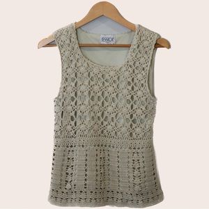 Vintage crochet top with lining